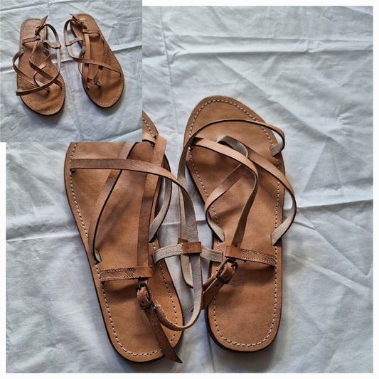 Cross Strap Flat Sandals Type B